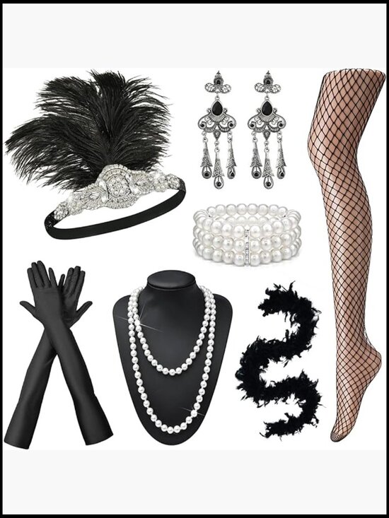 Flapper Long Chain Rhinestone Headpiece Headband Great Gatsby Party Accessory main image 7